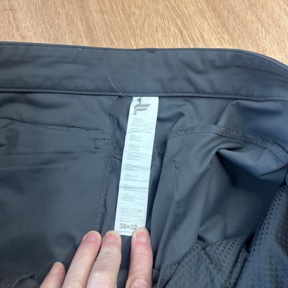 Fabletics Men Gray Performance Stretch Pants 36x3… - image 6